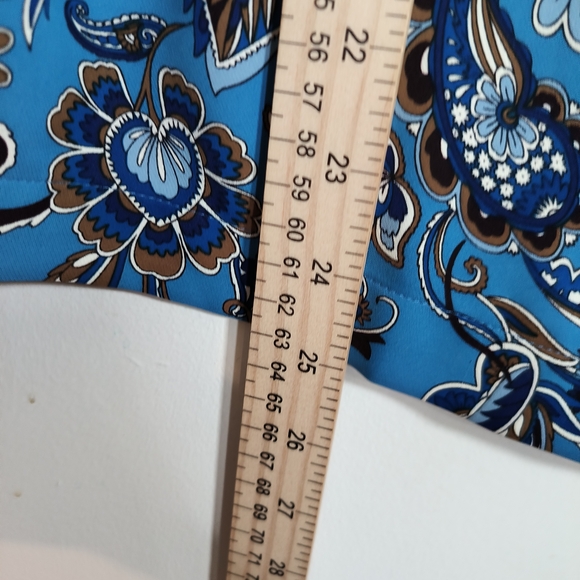 J. Jill Blue Paisley Long Sleeve Blue Floral Paisley Print With Round Neck Small - Picture 8 of 8